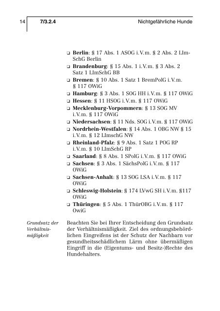 7/3.2.4 Fallbeispiel und Urteile „störendes Hundegebell“