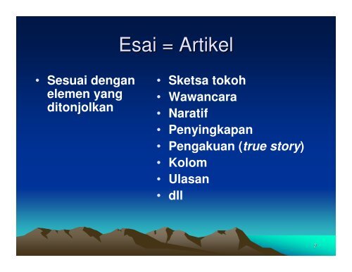 PROSES KREATIF PENULISAN ESAI/ARTIKEL