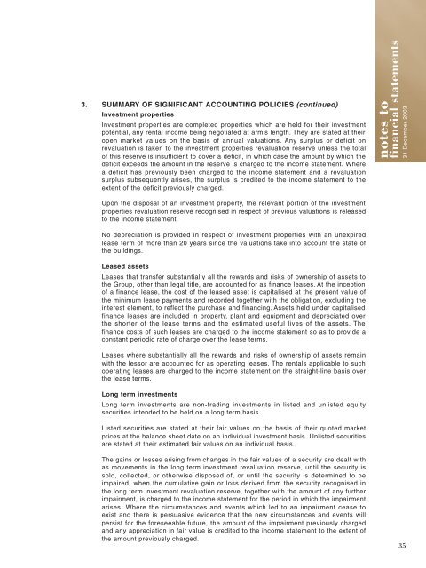 notes to financial statements - the grande holdings limited