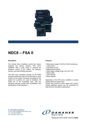 NDC8 – FSA II - Danaher Motion