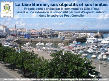 La taxe Barnier, ses objectifs et ses limites - Atout France