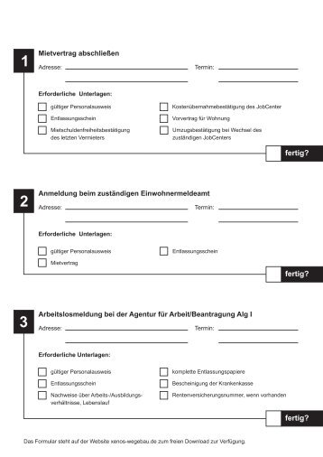 Laufzettel Entlassungstag