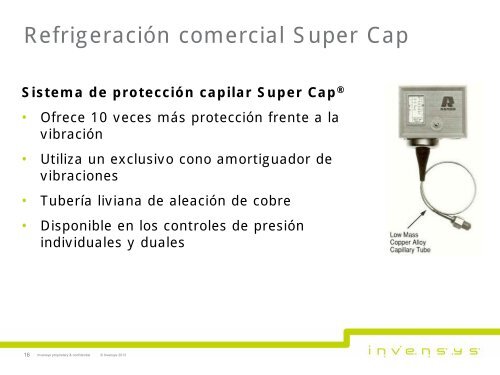 Refrigeración comercial Controles de presión - Invensys Controls