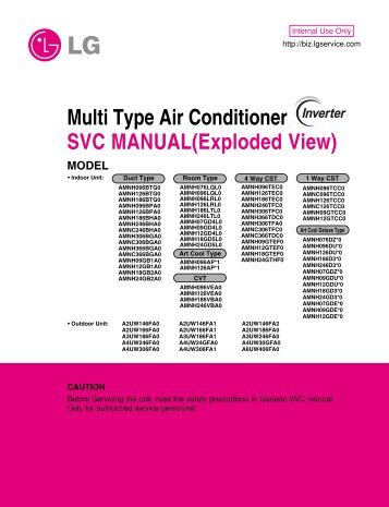 Multi Type Air Conditioner SVC MANUAL ... - Klima Lux 99 Kft.