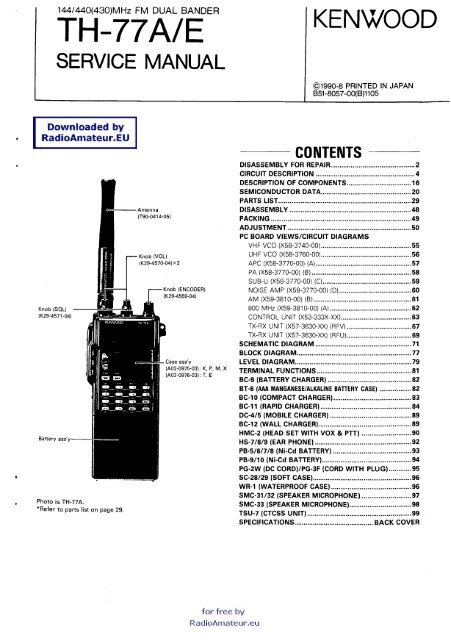 Kenwood - TH-77 service manual - RadioManual.eu