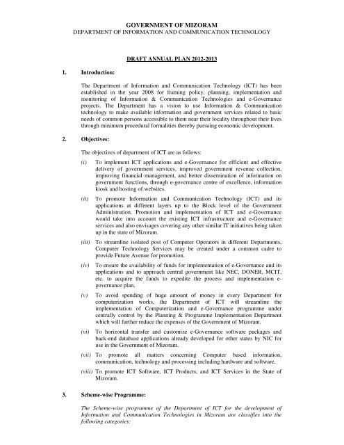 to View / Download 12th Five Year Plan (Draft). - Department of ...