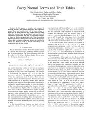 Fuzzy Normal Forms and Truth Tables - Department of Mathematical ...