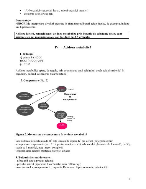 FIZIOPATOLOGIA ECHILIBRULUI ACIDO-BAZIC - Fiziopatologie