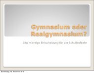 Gymnasium oder Realgymnasium? Entscheidungshilfen!