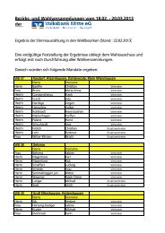 Bezirks- und Wahlversammlungen vom 18.02. - 20.03.2013 der