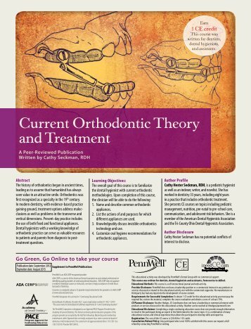 Current Orthodontic Theory and Treatment - IneedCE.com