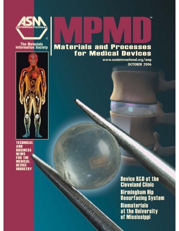 Materials and Processes for Medical Devices - ASM International