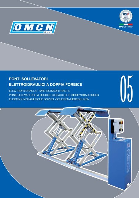 ponti sollevatori elettroidraulici a doppia forbice