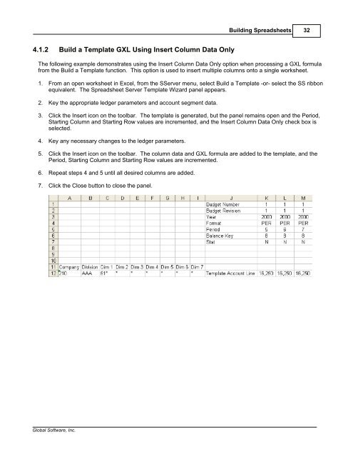 Spreadsheet Server for use with Movex - Global Software, Inc.