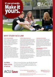 ACU Faculty of Law Brochure