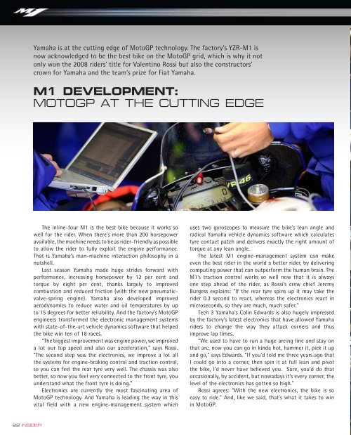 The official Yamaha racing magazine - Yamaha-Racingparts