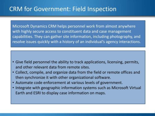 Microsoft Dynamics CRM In Government