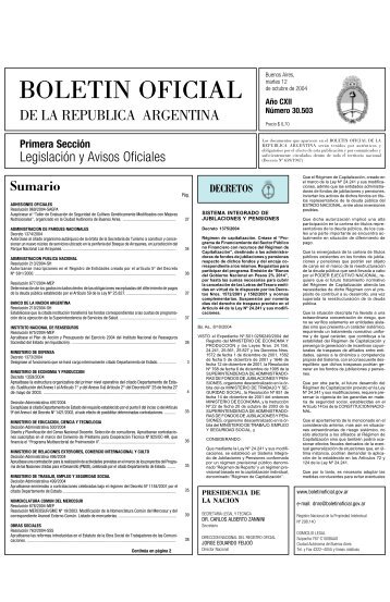 BOLETIN OFICIAL - Honorable Cámara de Diputados de la Nación