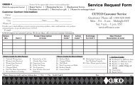 Service Request Form - Cutco