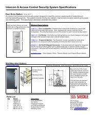 Intercom & Access Control Security System Specifications - FAST Spec