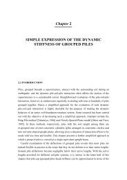 simple expression of the dynamic stiffness of grouped piles