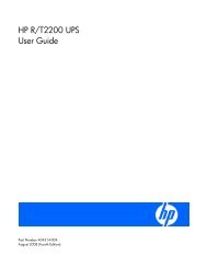 HP R/T2200 UPS User Guide - Business Support Center - Hewlett ...