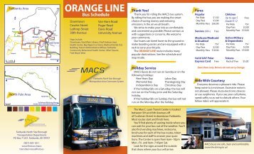 Orange Line Schedule - Fairbanks North Star Borough