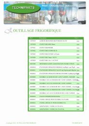 OUTILLAGE FRIGORIFIQUE - techniparts
