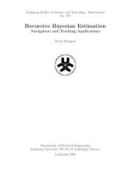 N. Bergman: Recursive Bayesian Estimation, PhD Thesis(pdf file)