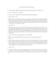 Expected Value Homework Solutions 1. You roll two dice. What is ...