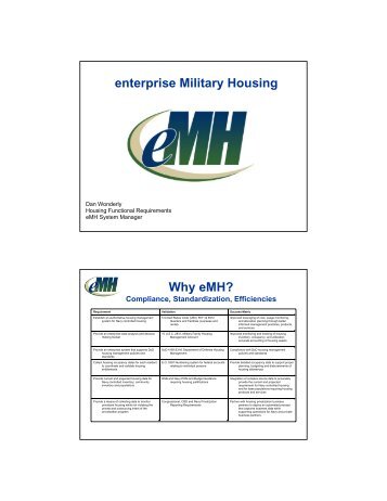 enterprise Military Housing Why eMH? - Join PHMA!