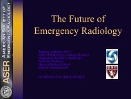 Founder's Lecture - American Society of Emergency Radiology