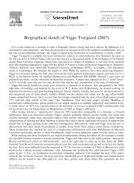 Biographical sketch of Viggo Tvergaard (2007)