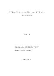 分子線エピタキシによる高均一 InAs 量子ドットの 自己配列形成 菅藤 徹