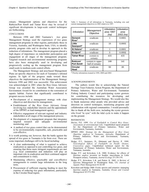 Proceedings of the Third International Conference on Invasive ...