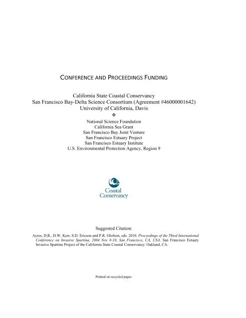 Proceedings of the Third International Conference on Invasive ...