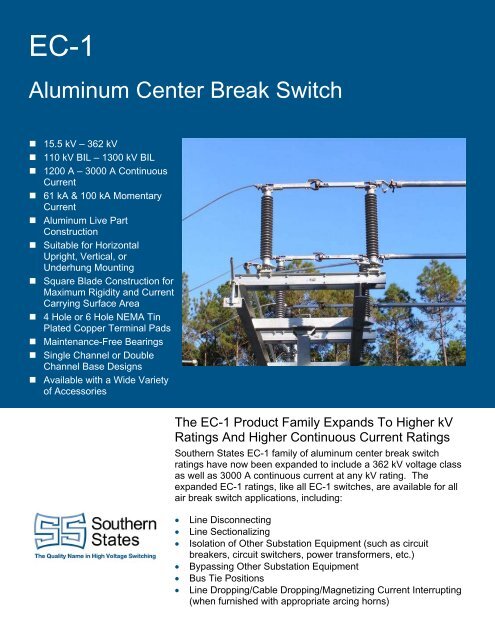 Aluminum Center Break Switch