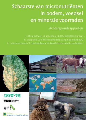 Schaarste van micronutriÃ«nten in bodem, voedsel en minerale ... - Clm