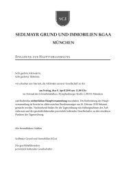 SEDLMAYR GRUND UND IMMOBILIEN KGAA - Sedlmayr-kgaa.de