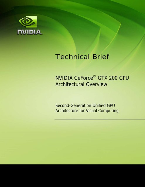 GeForce GTX 200 GPU Technical Brief - Nvidia