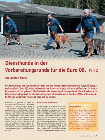 Diensthunde in der Vorbereitungsrunde für die Euro 08, Teil 2