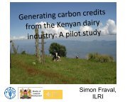 Generating carbon credits from the Kenyan dairy industry: A pilot study