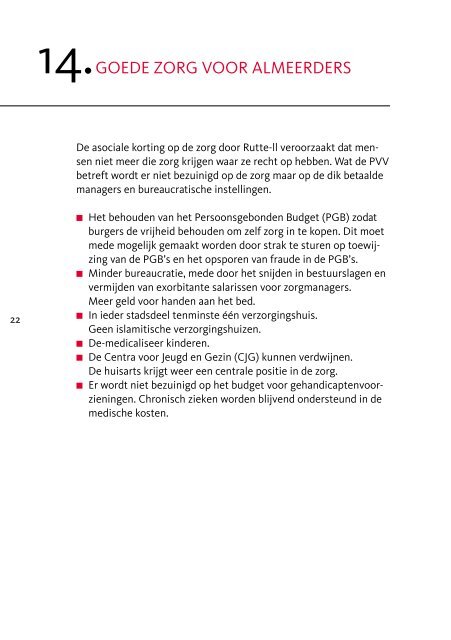 Verkiezingsprogramma PVV Almere 