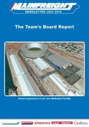 The Team's Board Report - Mainfreight