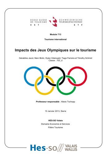 Impacts des Jeux Olympiques sur le tourisme
