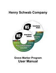 HS Gravemarker Manual - Henry Schwab Company