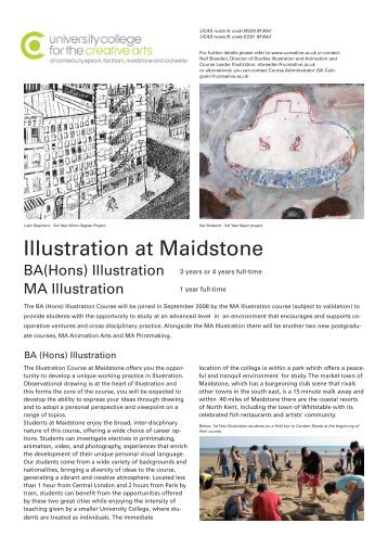 Illustration at Maidstone - University for the Creative Arts