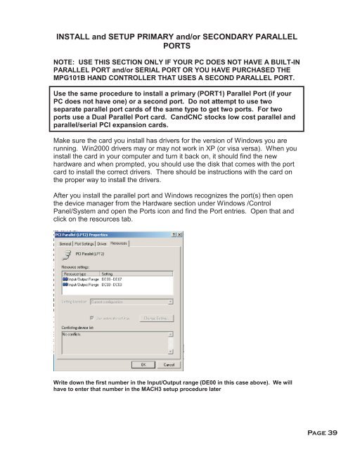 concise manual - CandCNC