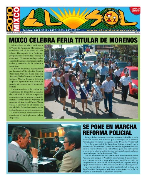 mixco celebra feria titular de morenos - ElsoldeMixco.com