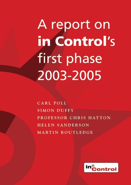 in control first phase report 2003-2005